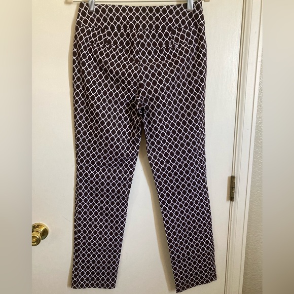 🪻Charter Club Pant Shop Classic Fit Brown & White Patterned Pants A - Picture 8 of 8